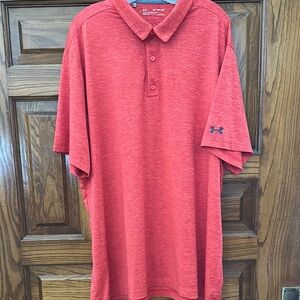 Under Armour Red and Orange Polo Shirt Classic Design